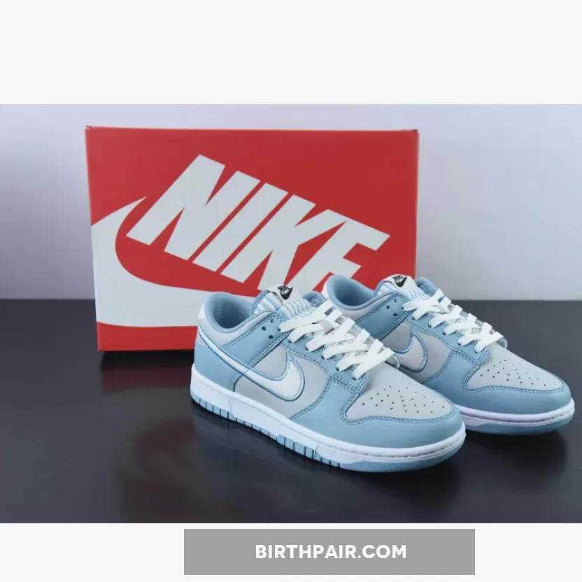 Nike Dunk Low Fleece Swoosh Worn Blue Fleece Green Dunks