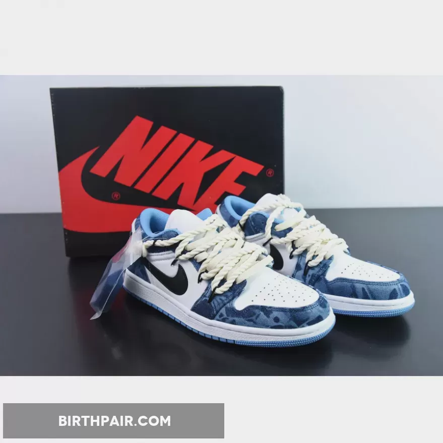 New Releases Custom Air Jordan 1 Low Washed Denim 1681549054
