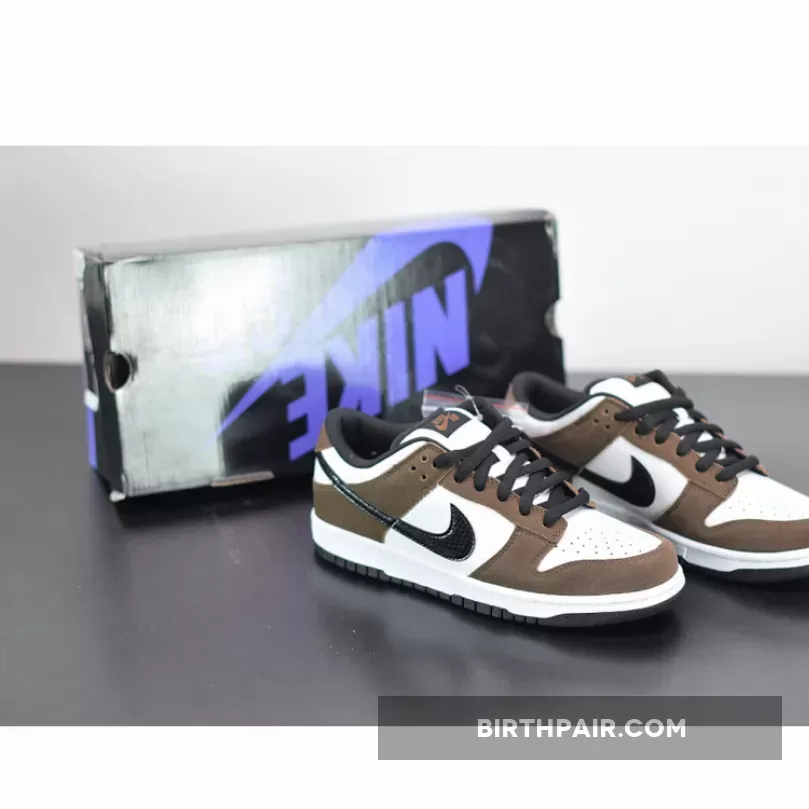 Nike SB Dunk Low Pro White/Black/Trail End Brown #dunks nike brown