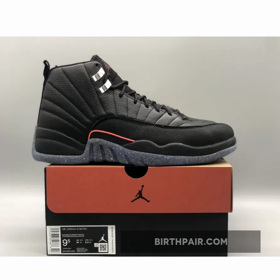 Air Jordan 12 'Utility' Black/Black-Bright Crimson-White Utility 12 Jordans