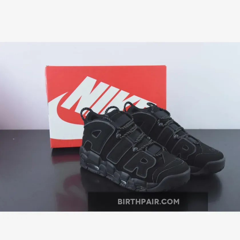 Nike Air More Uptempo 'Reflective' Triple Black 414962-004 #all black uptempo