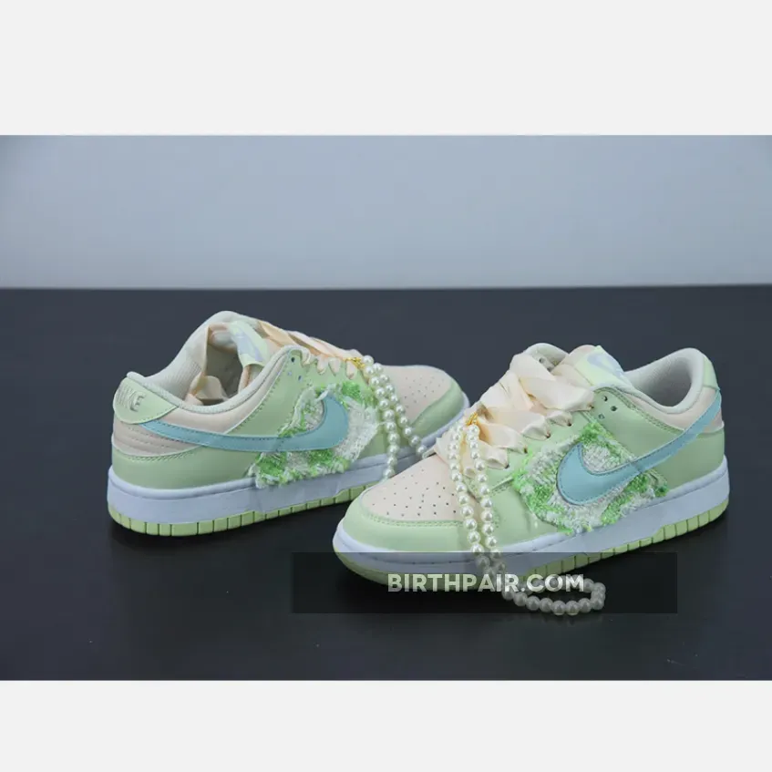 Pink And Light Pink Dunks / Nike Dunk Low Light Soft Pink/Lime Ice-White