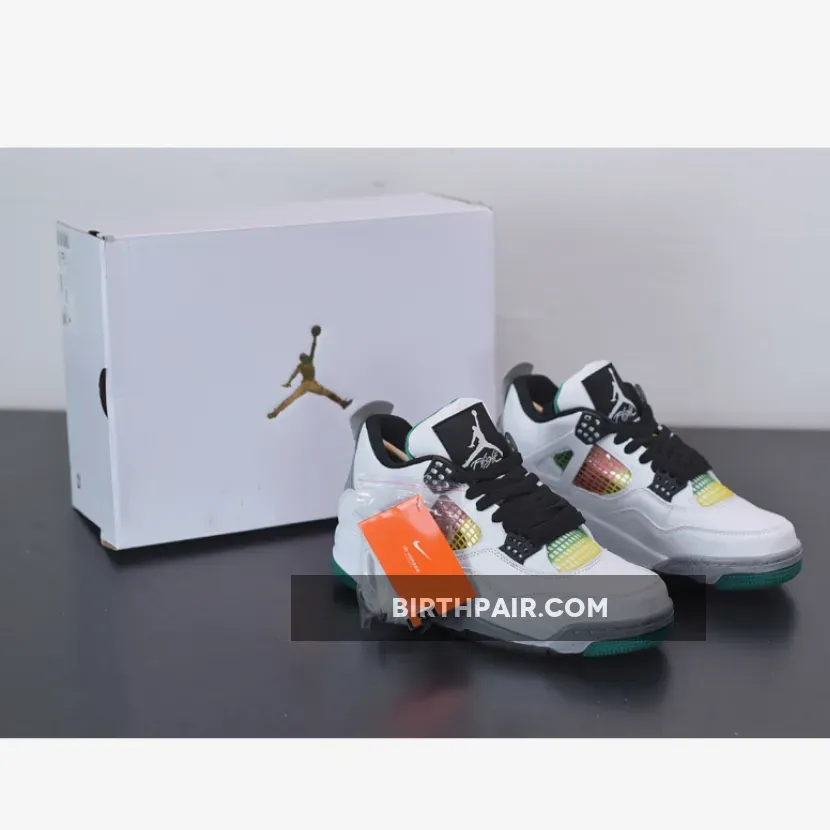 Air Jordan 4 Rasta Carnival Lucid Green / Rainbow Jordans