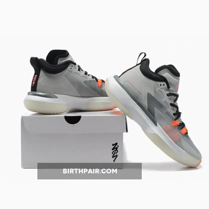 Jordan Zion 1 Wolf Grey/Black-Orange 1675867067 Jordan Zion 1 Wolf Grey/Black-Orange 1675867067