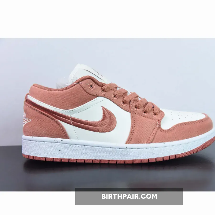 Orange Canvas Shoes, Air Jordan 1 Low SE Canvas Peach