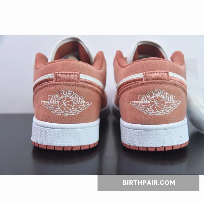 Orange Canvas Shoes, Air Jordan 1 Low SE Canvas Peach