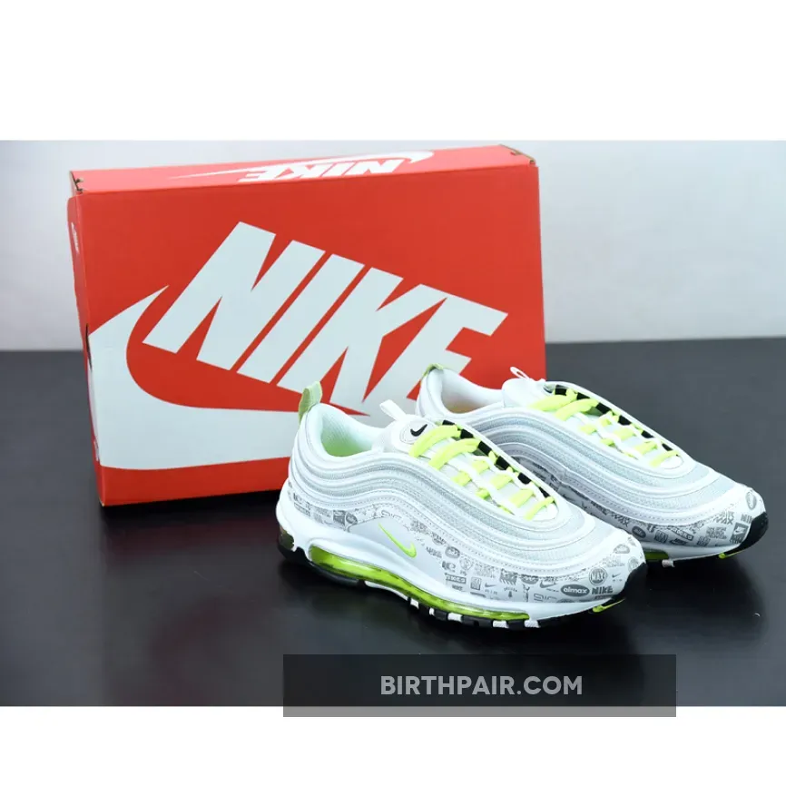 Air Max 97 Reflectives Nike Air Max 97 'Reflective Logo' White/Black-Pure Platinum-Volt