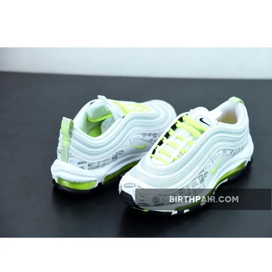 Air Max 97 Reflectives Nike Air Max 97 'Reflective Logo' White/Black-Pure Platinum-Volt