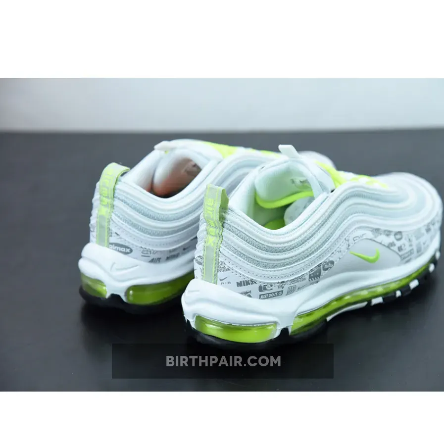 Air Max 97 Reflectives Nike Air Max 97 'Reflective Logo' White/Black-Pure Platinum-Volt