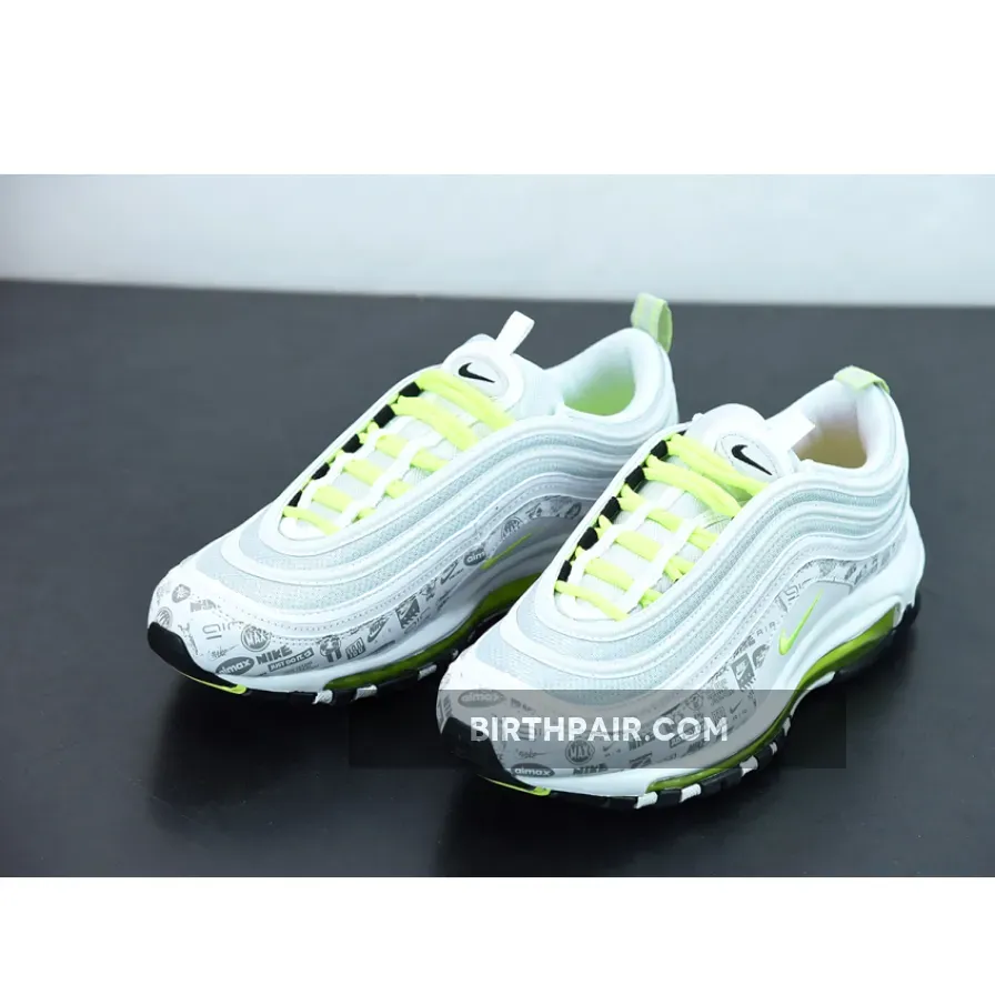 Air Max 97 Reflectives Nike Air Max 97 'Reflective Logo' White/Black-Pure Platinum-Volt