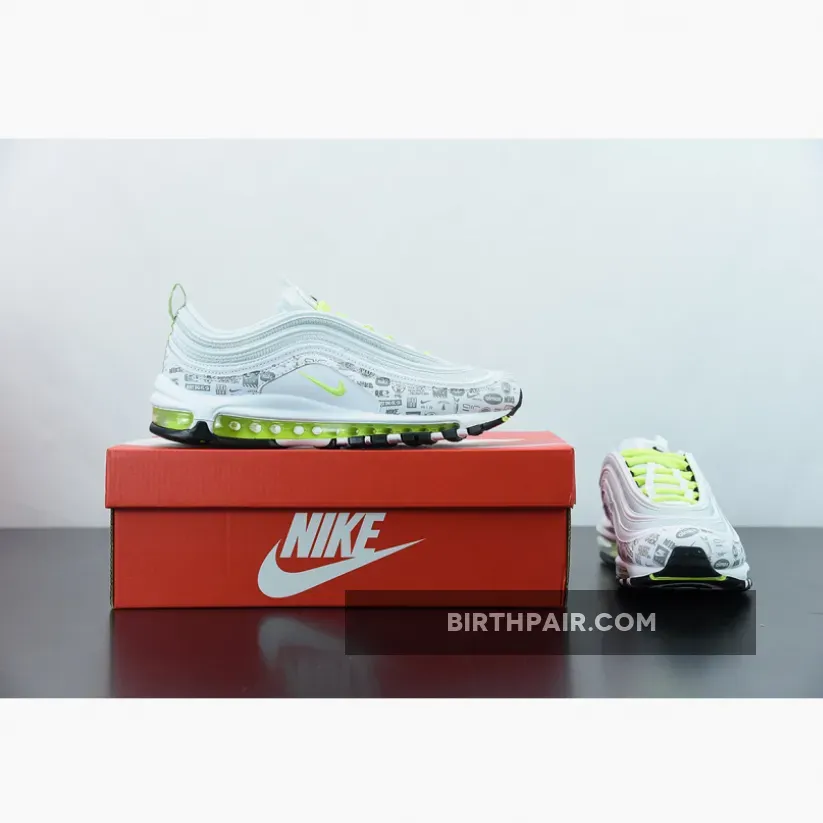 Air Max 97 Reflectives Nike Air Max 97 'Reflective Logo' White/Black-Pure Platinum-Volt