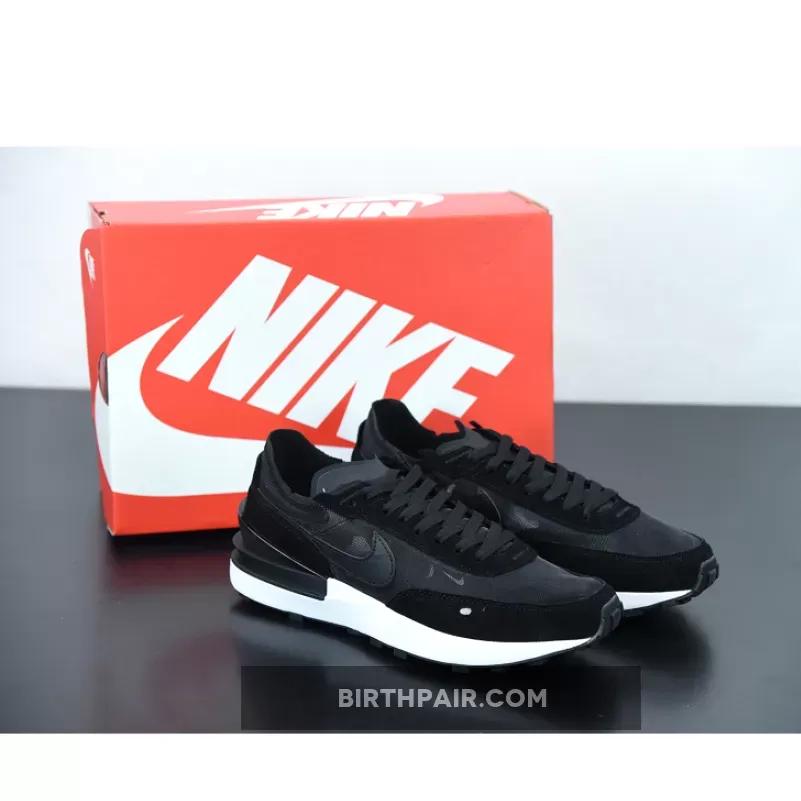 Nike Waffle One Black White Orange #nike waffle one da7995