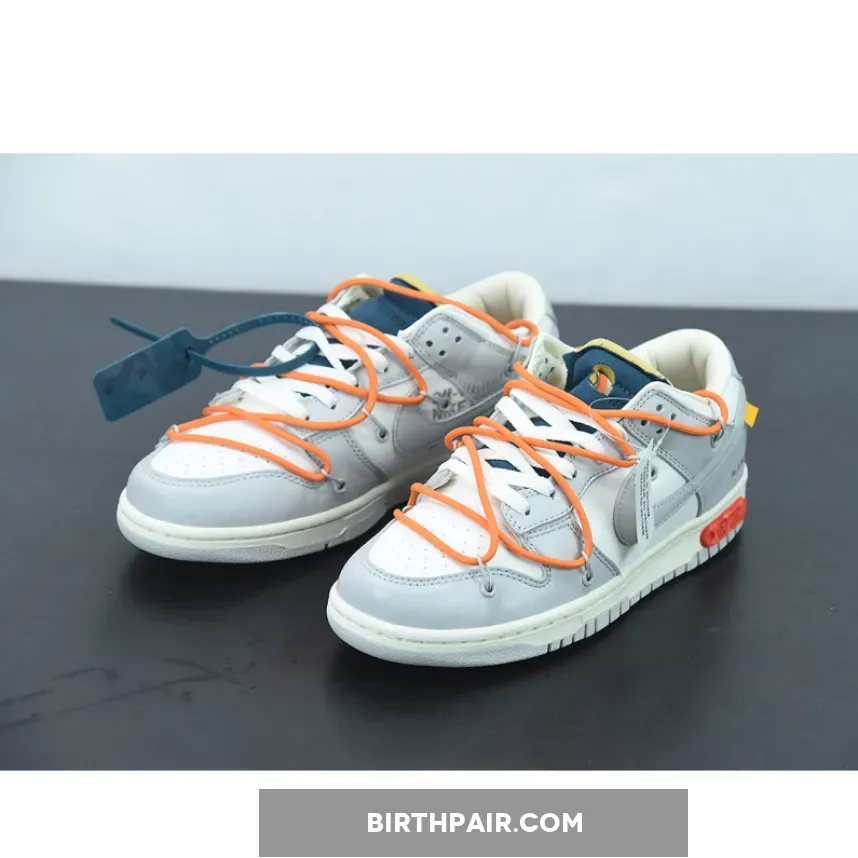 Off White Dunks Orange, Off-White™ x Nike Dunk Low '44 of 50' Grey White Navy
