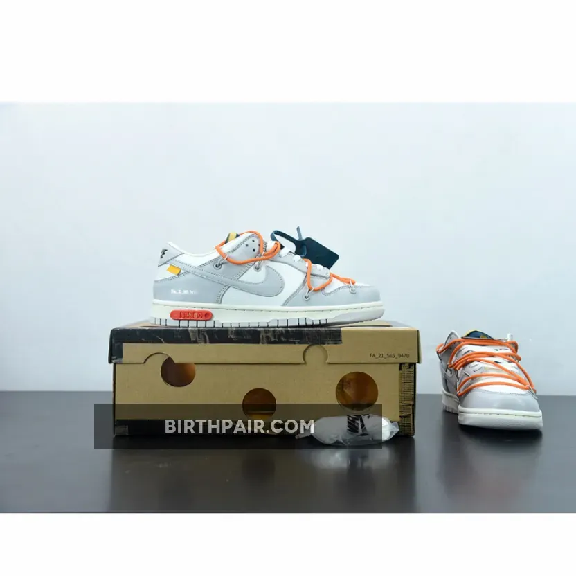 Off White Dunks Orange, Off-White™ x Nike Dunk Low '44 of 50' Grey White Navy
