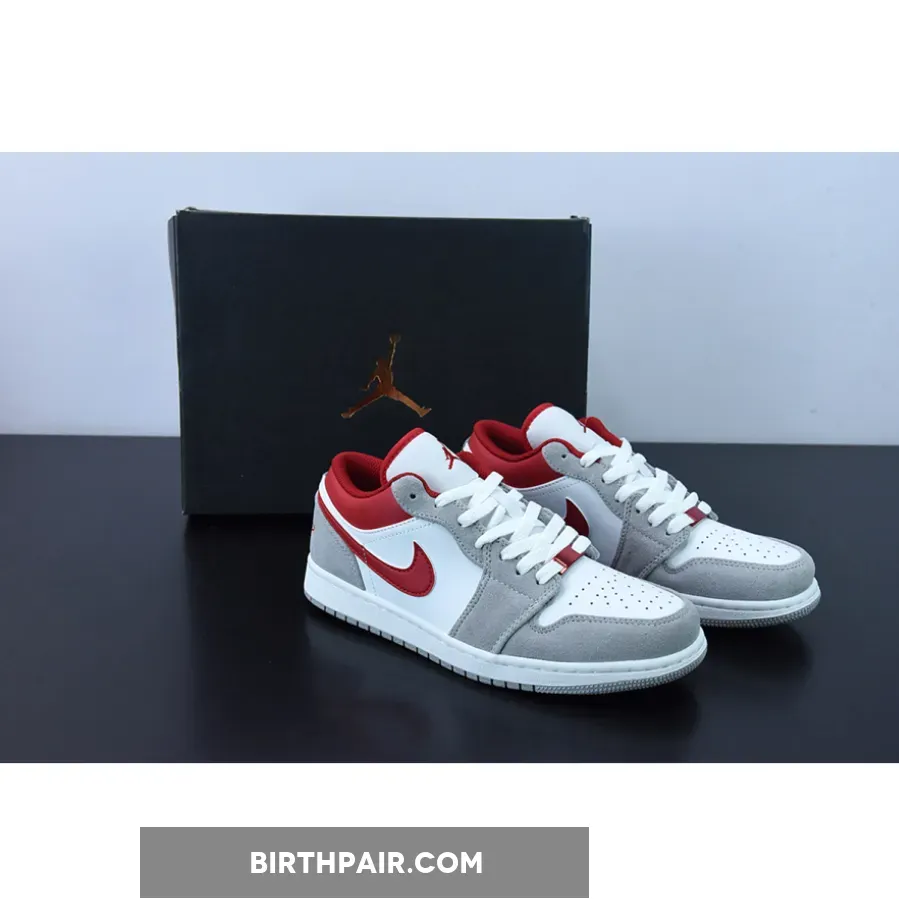 White Red And Grey Jordans / Air Jordan 1 Low Light Smoke Grey/White/Gym Red