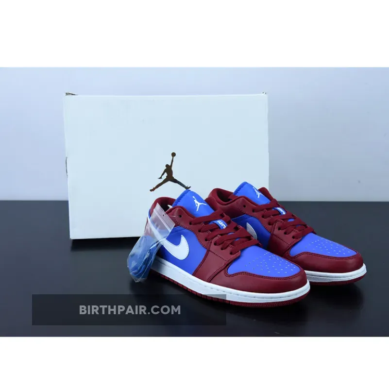 Air Jordan 1 Low Pomegranate/Medium Blue-White DC0774-604