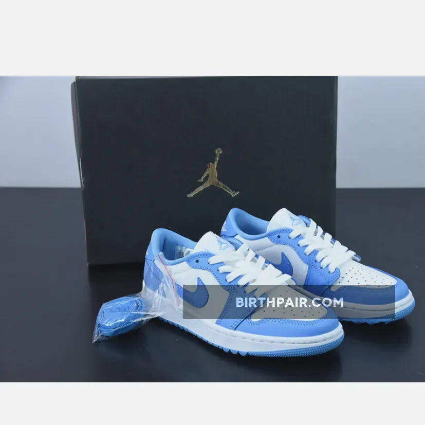 Unc Golf Shoes Air Jordan 1 Low Golf 'UNC' White/University Blue