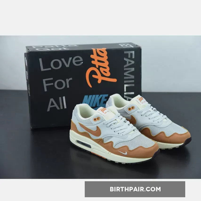 Patta x Nike Air Max 1 Metallic Silver/Monarch-Pure Platinum - air max 1 monarch