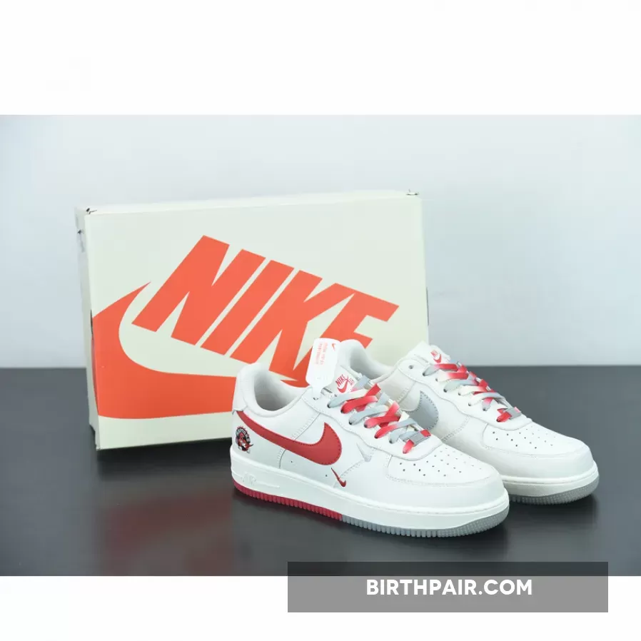 Nike Air Force 1 'Raptors' White Red Custom 1675866275 - Custom Air Force 1 Red