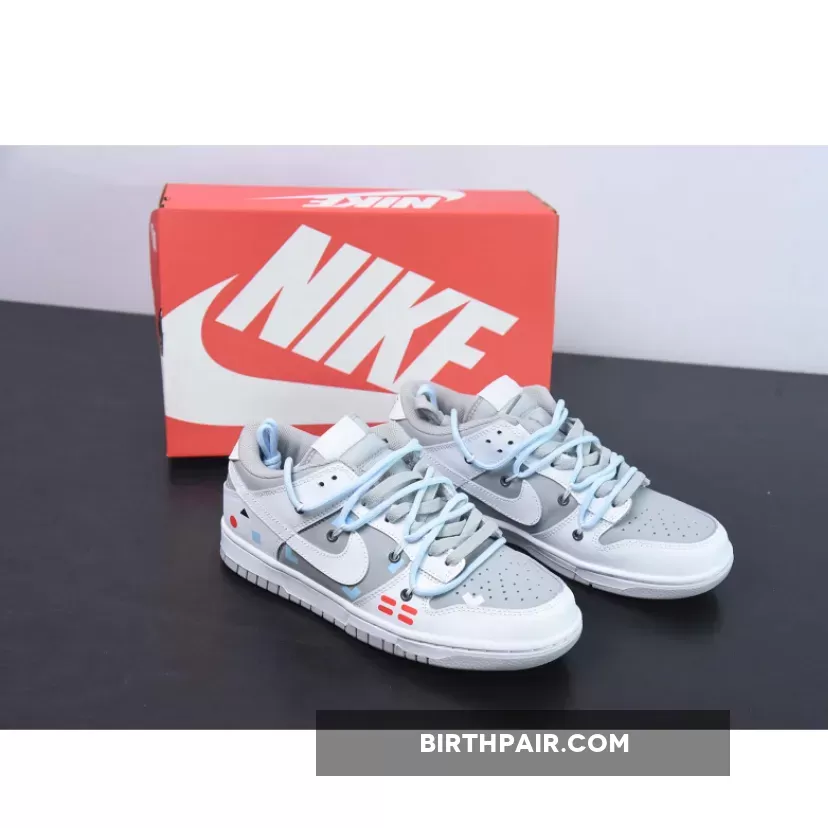 Custom Nike SB Dunk Low White Cool Grey New Releases