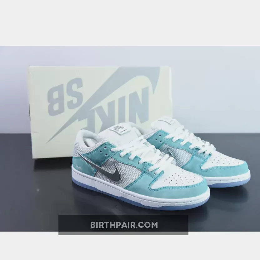 April Skateboards x Nike SB Dunk Low Green White Silver / Nike Sb Green And White FD2562-400