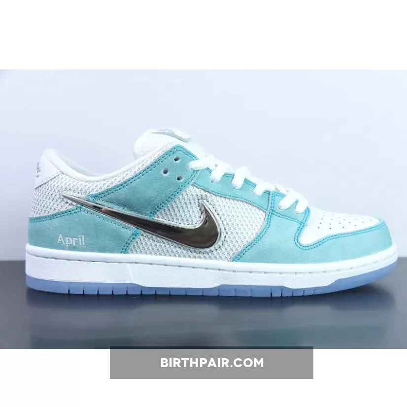 April Skateboards x Nike SB Dunk Low Green White Silver #Sb Dunks Low Green