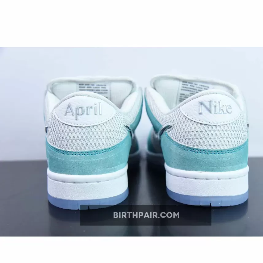 April Skateboards x Nike SB Dunk Low Green White Silver #Sb Dunks Low Green
