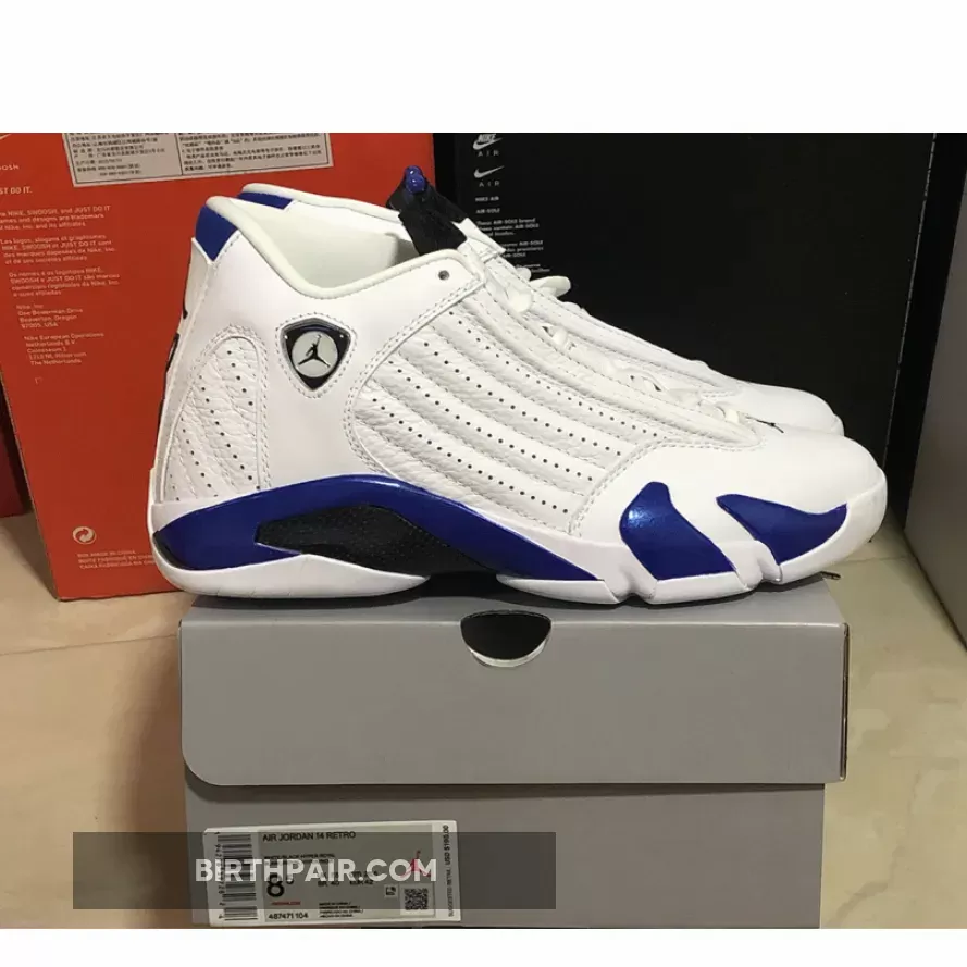 Hyper Royal 14 Gs, Air Jordan 14 White/Hyper Royal-Black