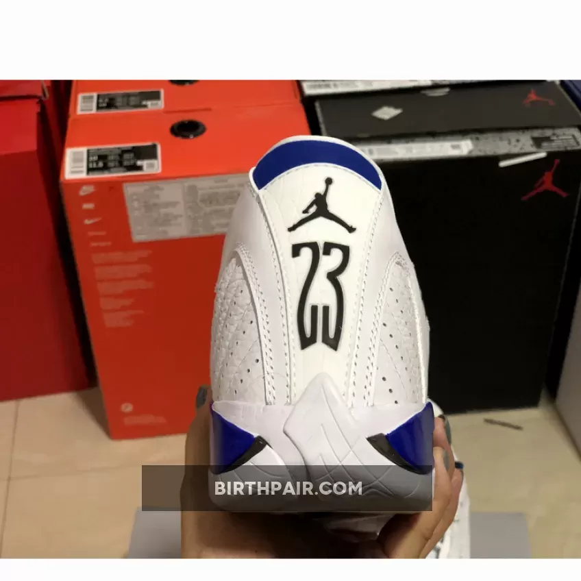 Hyper Royal 14 Gs, Air Jordan 14 White/Hyper Royal-Black