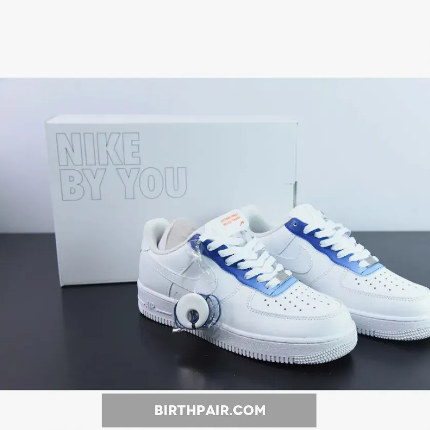 Custom BY You Nike Air Force 1 White Blue Brand New