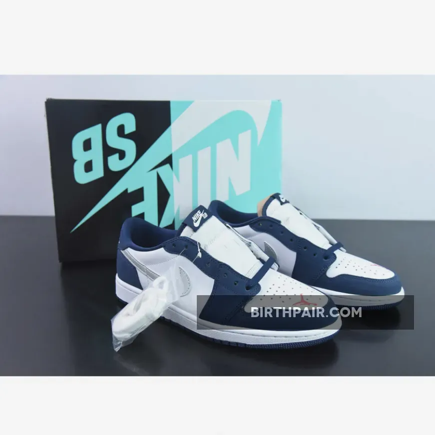 Nike SB Air Jordan 1 Low Midnight Navy/White CJ7891-400 / Jordan 1 Low Sb Midnight Navy