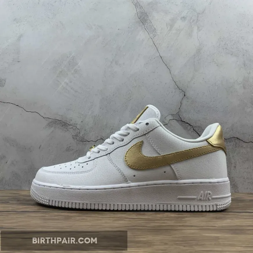 Nike Metallic Swoosh / Nike Air Force 1 Low White/Metallic Gold