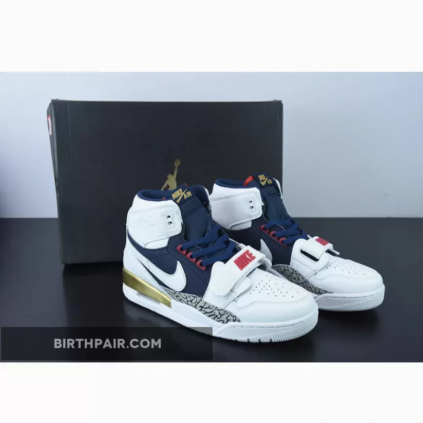 Jordan Legacy 312 'Dream Team' White Navy Red Gold - jordan legacy 312 midnight navy