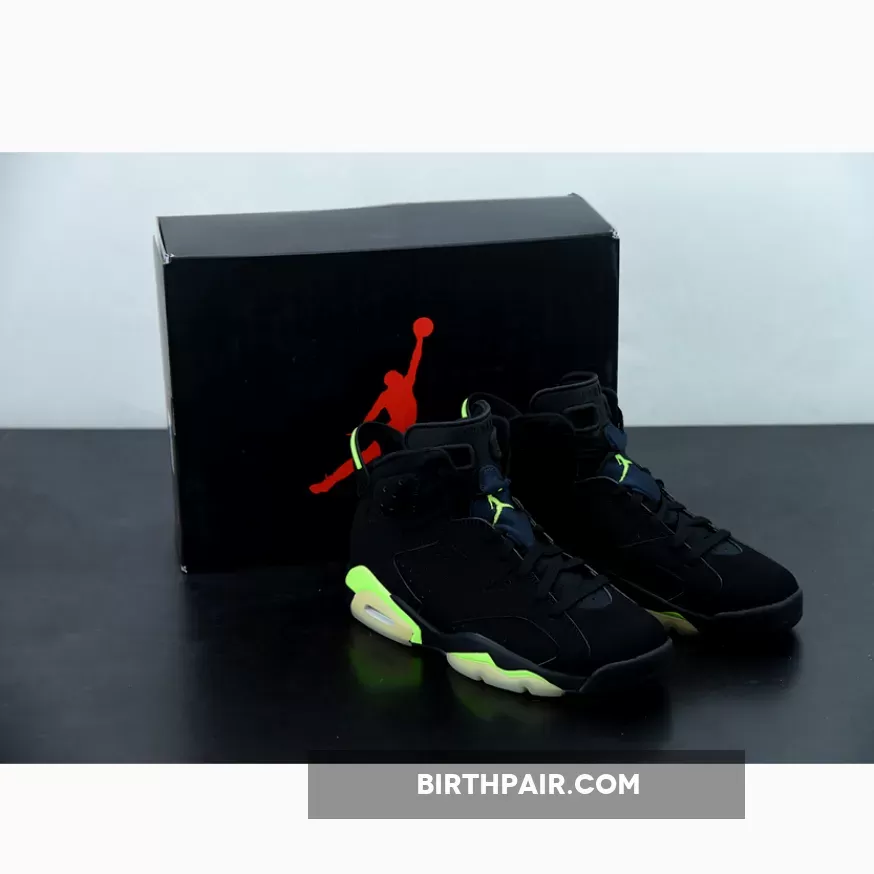 Black And Neon Green Jordans / Air Jordan 6 Black/Electric Green