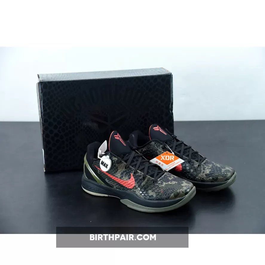 Kobe 6 Italian Camo Nike Kobe 6 'Italian Camo' Black/Khaki-Olive-Crimson
