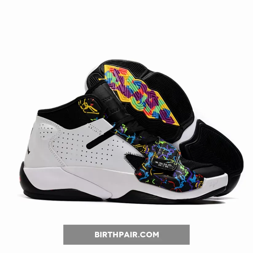 Jordan Zion 2 Black White Green Strike / Jordan Zion 2 Black White Multicolor