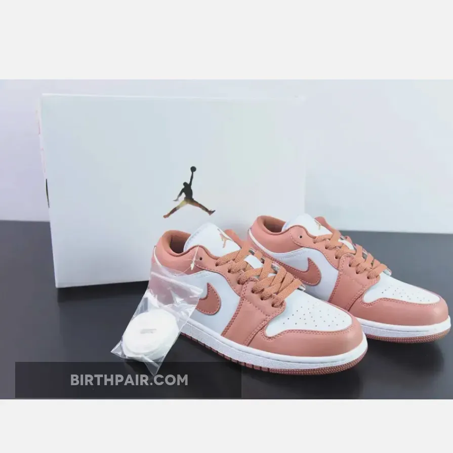 Air Jordan 1 Low Pure Platinum/Sky J Orange-White