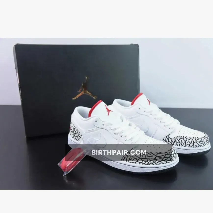 Air Jordan 1 Phat Low White/Varsity Red/Cement Grey